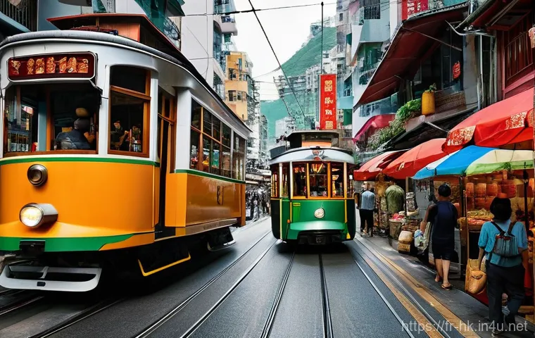 홍콩 전통 트램 딩딩  이용법 - **Prompt:** A candid, warm, and authentic slice-of-life photograph taken inside the upper deck of a ...